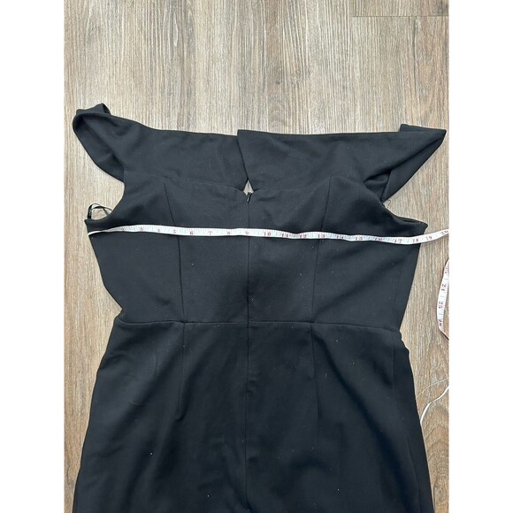 LULU'S Women's Classic Glam Dress XL Black Off-the-Shoulder Bodycon Cocktail - Picture 7 of 8